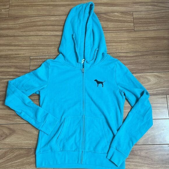 Blue Love Pink Hoodie with Floral 86 - Picture 2 of 4